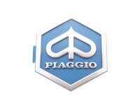 Emblem Piaggio 6-eckig 32x37mm 3D Aluminium zum stecken...