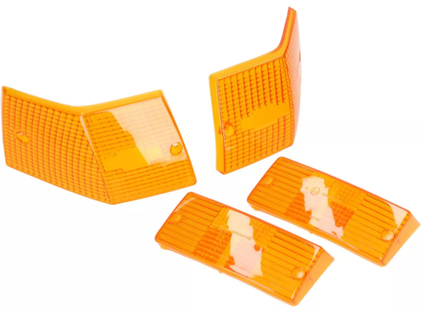 Blinkerglas Set orange vorne + hinten für Vespa PX/T5