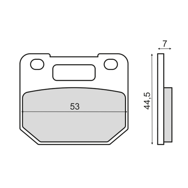 Bremsbeläge VMC (52.6x44.1x7.5mm) Sintered Stage6/Voca 4 Kolben Bremszange
