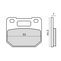 Bremsbeläge VMC (52.6x44.1x7.5mm) Sintered Stage6/Voca 4 Kolben Bremszange